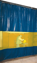 Steiner - 4 Ft. Wide x 8 Ft. High, Vinyl Welding Welding Curtain Kit - Yellow with Universal Mounting Hardware - Exact Tooling
