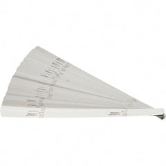 SPI - 32 Piece, 0.001 to 0.03" Thick, Parallel Feeler Gage Set - 12" Leaf Length, 1/2" Wide, High Carbon Steel - Exact Tooling