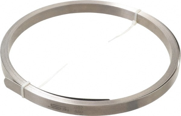 SPI - 0.022 Inch Thick x 25 Ft. Long x 1/2 Inch Wide, Feeler Stock Roll - High Carbon Steel - Exact Tooling