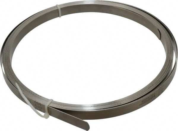 SPI - 0.024 Inch Thick x 25 Ft. Long x 1/2 Inch Wide, Feeler Stock Roll - High Carbon Steel - Exact Tooling