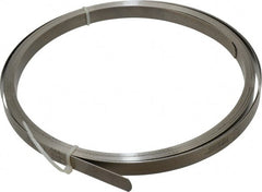 SPI - 0.024 Inch Thick x 25 Ft. Long x 1/2 Inch Wide, Feeler Stock Roll - High Carbon Steel - Exact Tooling