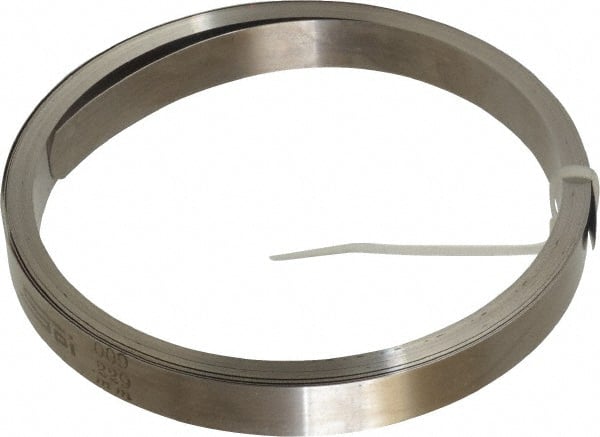SPI - 0.009 Inch Thick x 25 Ft. Long x 1/2 Inch Wide, Feeler Stock Roll - High Carbon Steel - Exact Tooling