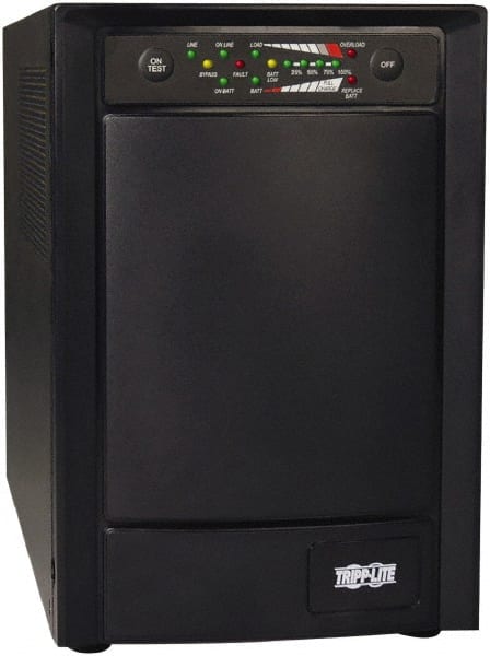 Tripp-Lite - 15 Amp, 750 VA, Tower Mount Online Backup Uninterruptible Power Supply - Backup 4 min with Full Load & 13 min with Half Load, 120 VAC Input & Output, 600 Watt Output, 1 Phases, 6 Outlets - Exact Tooling