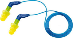 3M - Reusable, Corded, 27 dB, Flange Earplugs - Yellow, 100 Pairs - Exact Tooling