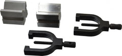 SPI - 7/16 to 13/16" Capacity, 90° Angle, Hardened Steel V-Block - 1-19/32" Long x 1-1/4" Wide x 1-1/4" High, Sold as 2 Block Set - Exact Tooling