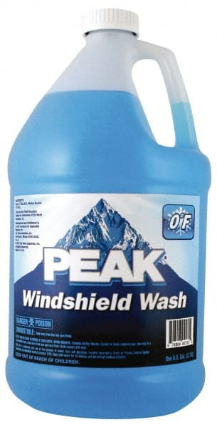 Peak - Water-Based Solution Windshield Washer Fluid - 1 Gal Bottle, 0°  Freezing Point - Exact Tooling
