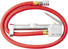 Milton - 160 Max psi Closed Check Aluminum/EPDM Inflator Gauge - Straight Grip Chuck, 1/4 FNPT, 10 to 160 psi Pressure Range - Exact Tooling