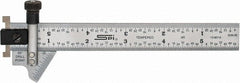 SPI - 6 Inch Long x 3/4 Wide Blade, 118° Bevel Angle, Steel Ruler Drill Point Gage - 1/8 Inch Ruler Graduation, Removable Ruler Hook - Exact Tooling