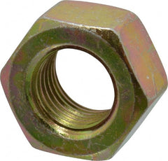 Value Collection - 7/16-20 UNF Steel Right Hand Hex Nut - 11/16" Across Flats, 3/8" High, Zinc Yellow Dichromate Finish - Exact Tooling