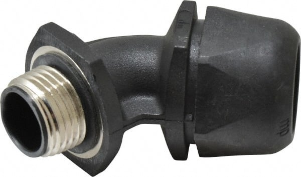 Murrplastik - 1/2" Trade, Nylon Compression Angled Liquidtight Conduit Connector - Noninsulated - Exact Tooling