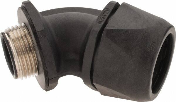Murrplastik - 3/4" Trade, Nylon Compression Angled Liquidtight Conduit Connector - Noninsulated - Exact Tooling