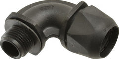 Murrplastik - 3/8" Trade, Nylon Compression Angled Liquidtight Conduit Connector - Noninsulated - Exact Tooling