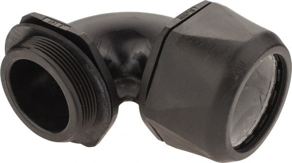 Murrplastik - 2" Trade, Nylon Compression Angled Liquidtight Conduit Connector - Noninsulated - Exact Tooling