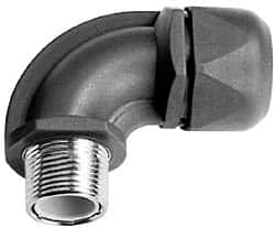 Murrplastik - 3/8" Trade, Nylon Compression Angled Liquidtight Conduit Connector - Noninsulated - Exact Tooling