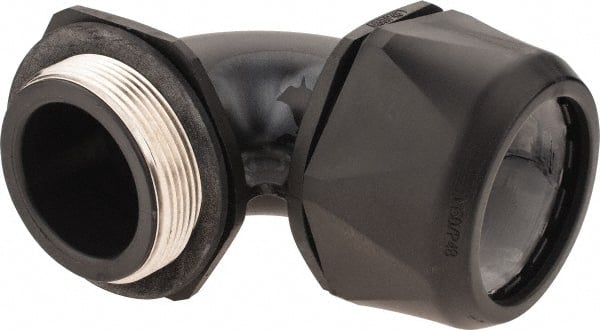 Murrplastik - 2" Trade, Nylon Compression Angled Liquidtight Conduit Connector - Noninsulated - Exact Tooling