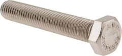 Value Collection - 1/2-13 UNC, 3" Length Under Head Hex Head Cap Screw - Fully Threaded, Grade 316 Stainless Steel, Uncoated, 3/4" Hex - Exact Tooling
