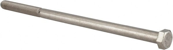 Value Collection - 1/2-13 UNC, 10" Length Under Head Hex Head Cap Screw - Partially Threaded, Grade 18-8 Stainless Steel, Uncoated, 3/4" Hex - Exact Tooling