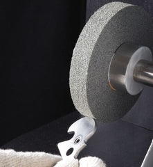 Standard Abrasives - 8" Diam, 3" Center Hole, Fine Grade, Silicon Carbide Deburring Wheel - Exact Tooling