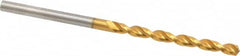 Guhring - #31 130° Cobalt Jobber Drill - TiN Finish, Right Hand Cut, Parabolic Flute, Straight Shank, 2-9/16" OAL, Standard Point - Exact Tooling