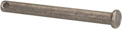 Made in USA - 1/4" Pin Diam, 2-1/2" OAL, Standard Clevis Pin - 3/32" Hole, 2-13/32" Usable Length, Uncoated Stainless Steel - Exact Tooling