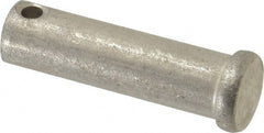 Made in USA - 1/2" Pin Diam, 1-3/4" OAL, Standard Clevis Pin - 5/32" Hole, 1-19/32" Usable Length, Uncoated Stainless Steel - Exact Tooling