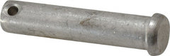 Made in USA - 1/2" Pin Diam, 2-1/4" OAL, Standard Clevis Pin - 5/32" Hole, 2-3/32" Usable Length, Uncoated Stainless Steel - Exact Tooling