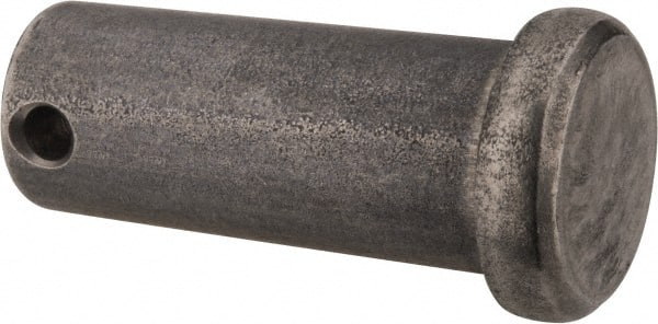 Made in USA - 5/8" Pin Diam, 1-1/2" OAL, Standard Clevis Pin - 5/32" Hole, 1-11/32" Usable Length, Uncoated Stainless Steel - Exact Tooling