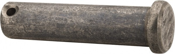 Made in USA - 5/8" Pin Diam, 2-1/2" OAL, Standard Clevis Pin - 5/32" Hole, 2-11/32" Usable Length, Uncoated Stainless Steel - Exact Tooling