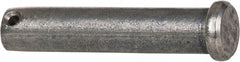 Made in USA - 5/8" Pin Diam, 3" OAL, Standard Clevis Pin - 5/32" Hole, 2-27/32" Usable Length, Uncoated Stainless Steel - Exact Tooling