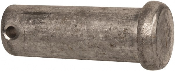 Made in USA - 3/4" Pin Diam, 2" OAL, Standard Clevis Pin - 5/32" Hole, 1-27/32" Usable Length, Uncoated Stainless Steel - Exact Tooling