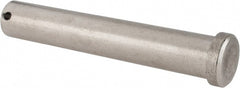 Made in USA - 3/4" Pin Diam, 4-1/2" OAL, Standard Clevis Pin - 5/32" Hole, 4-11/32" Usable Length, Uncoated Stainless Steel - Exact Tooling