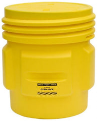 Eagle - 65 Gallon Closure Capacity, Screw On Closure, Yellow Overpack - 30 Gallon Container, Polyethylene, 660 Lb. Capacity, UN 1H2/X300/S Listing - Exact Tooling