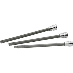 SK - 3 Piece 3/8" Drive Torx Bit Socket Set - T30 to T50 Torx - Exact Tooling