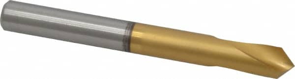 Guhring - 3/8" Body Diam, 90°, 89mm OAL, High Speed Steel Spotting Drill - Exact Tooling