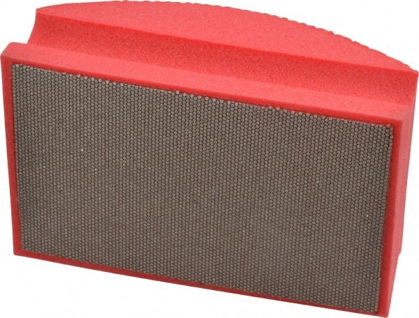 AMPLEX - Very Fine Grade, 200 Grit, Diamond Hand Pad - Red, 2-1/8" Wide x 3-1/2" Long x 1-1/2" Thick, Coated - Exact Tooling