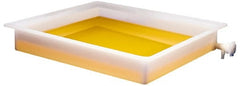 Bel-Art - 16" Long x 12" Wide x 3" Deep Tray with Faucet Tray - Polyethylene - Exact Tooling