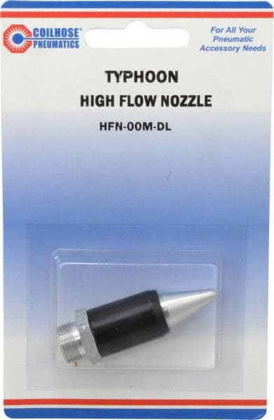 Coilhose Pneumatics - Blow Gun Safety High Flow Nozzle - 1/2-27 UNS, 2" Long, Aluminum - Exact Tooling