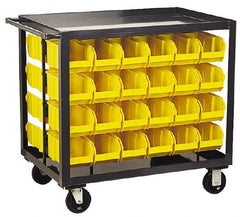Quantum Storage - 800 Lb Capacity, 36" Deep x 24" Wide x 35-1/2" High, Steel Mobile Rack - Exact Tooling