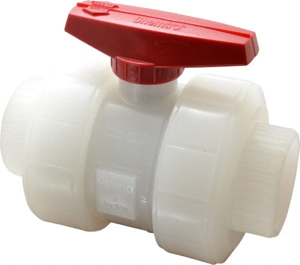 NIBCO - 2" Pipe, Full Port, Polypropylene True Union Design Ball Valve - Exact Tooling