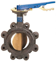 NIBCO - 6" Pipe, Lug Butterfly Valve - Lever Handle, Ductile Iron Body, Buna-N Seat, 250 WOG, Stainless Steel (CF8M) Disc, Stainless Steel Stem - Exact Tooling