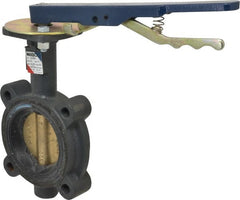 NIBCO - 3" Pipe, Lug Butterfly Valve - Lever Handle, Ductile Iron Body, EPDM Seat, 200 WOG, Aluminum Bronze Disc, Stainless Steel Stem - Exact Tooling