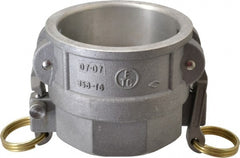 EVER-TITE Coupling Products - 3" Aluminum Cam & Groove Suction & Discharge Hose Female Coupler Female NPT Thread - Part D, 3" Lock-On Thread, 125 Max psi - Exact Tooling