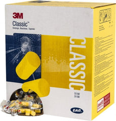 3M - Disposable, Uncorded, 29 dB, Barrel Earplugs - Yellow, 1000 Pairs - Exact Tooling