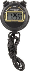 Value Collection - Water Resistant Digital Stopwatch with Lap Counter - 1.5V, Back Lit, Black - Exact Tooling