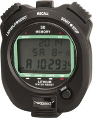 Value Collection - Water Resistant Digital Stopwatch - Pacer, Count Down Timer, CR2032, Back Lit, Black - Exact Tooling