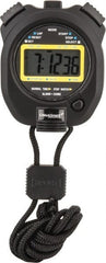 Value Collection - LCD Digital Stopwatch with Split Counter - 4 Functions, 1/100 Sec Resolution, Black - Exact Tooling