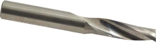 Onsrud - 3/8" Cutting Diam x 1-1/8" Length of Cut, 1 Flute, Upcut Spiral Router Bit - Uncoated, Right Hand Cut, Solid Carbide, 3" OAL x 3/8" Shank Diam, Single Edge, 21° Helix Angle - Exact Tooling