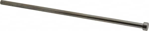 Gibraltar - 5/16" Pin Diam, 1/2" Head Diam x 1/4" Head Height, 10" OAL, Straight Ejector Pin - Steel, 9-3/4" Pin Length - Exact Tooling
