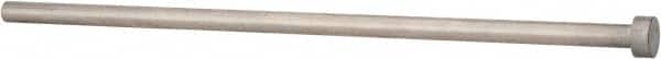 Gibraltar - 21/64" Pin Diam, 9/16" Head Diam x 1/4" Head Height, 10" OAL, Straight Ejector Pin - Steel, 9-3/4" Pin Length - Exact Tooling