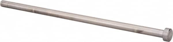 Gibraltar - 3/8" Pin Diam, 5/8" Head Diam x 1/4" Head Height, 10" OAL, Straight Ejector Pin - Steel, 9-3/4" Pin Length - Exact Tooling